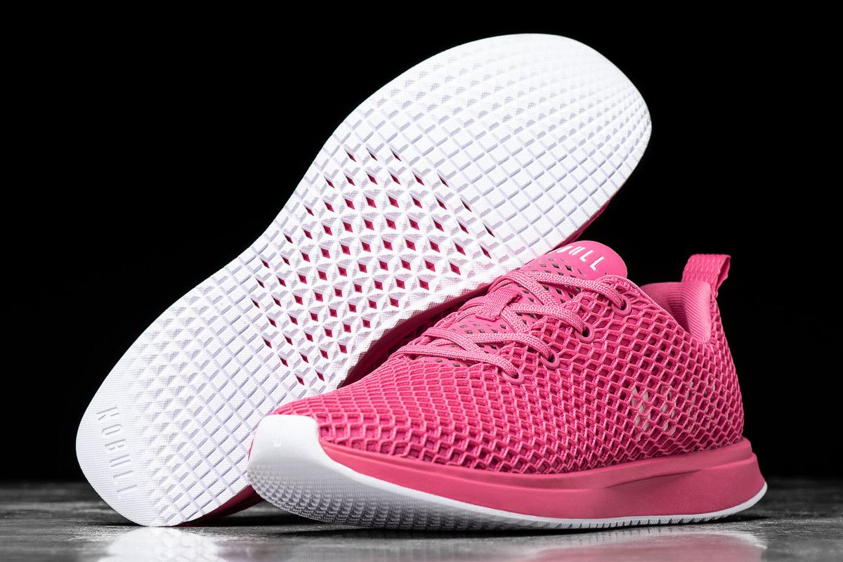 Nobull Mesh Runner Men's Running Shoes Fuchsia | Australia (IT2139)